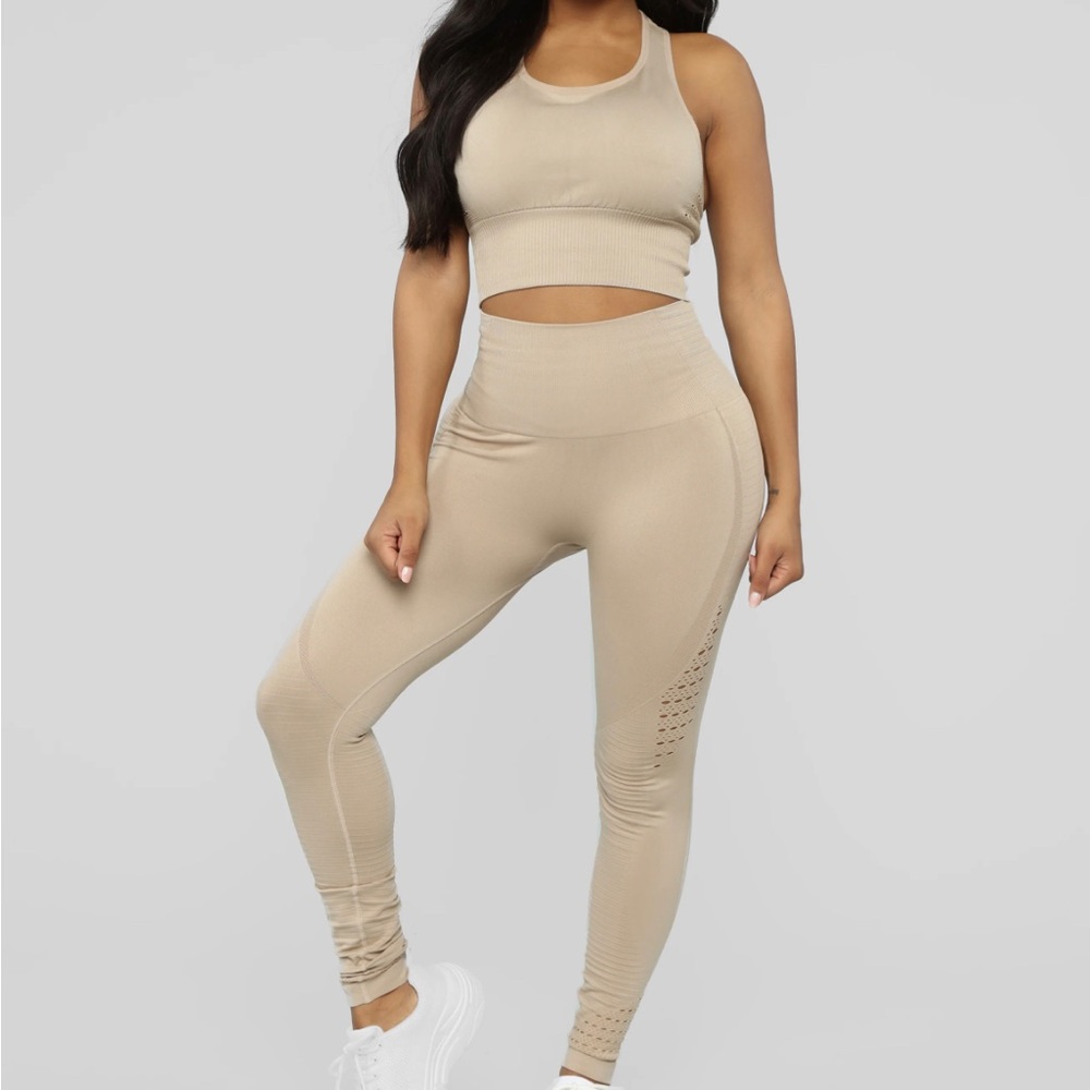 Fashion Nova Gymshark Dupe Nude Set